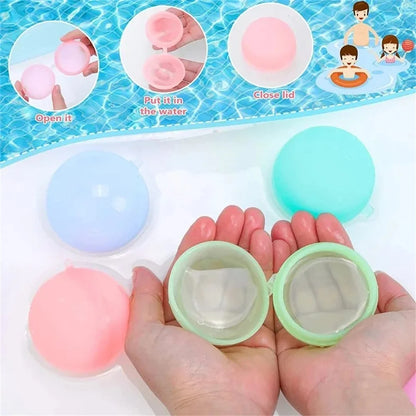 Reusable Water Balloons for Kids No Magnets Silicone Leak-Resistant Refillable Water Splash Balls Summer Water Toys for Outdoor