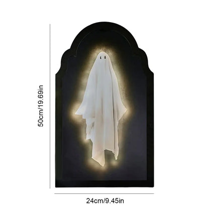 2025 Novelty Halloween Ghost Mirror with Creepy Eyes Night Light Halloween Ghostmirror Spooky Halloween Haunted House Decor