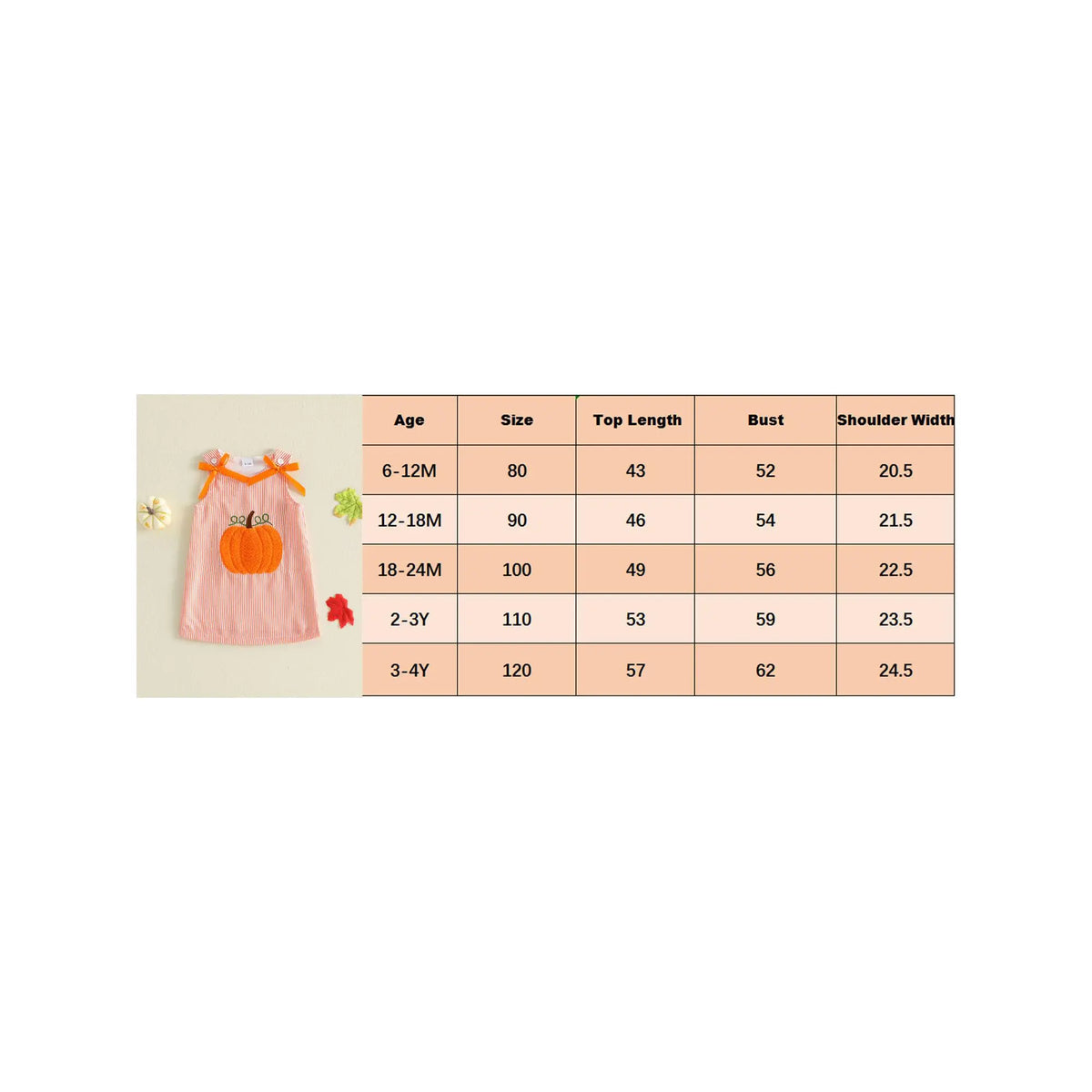 Toddler Baby Little Girl Halloween Dress with Bows Striped Pumpkin Sleeveless Dress Fall 6M-4T