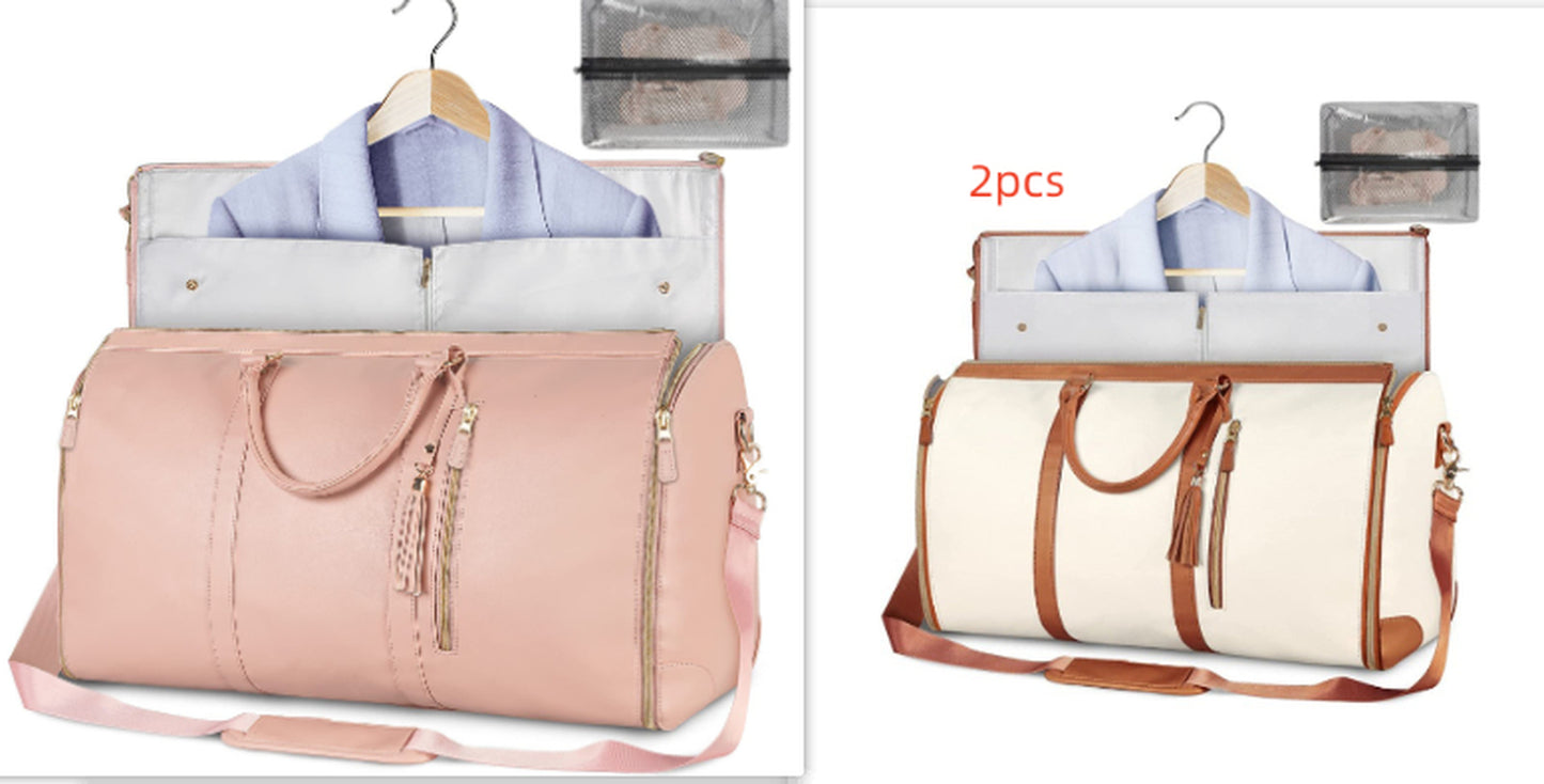 Large Capacity Travel Duffle Bag Women'S Handbag Folding Suit Bag Waterproof Clothes Totes