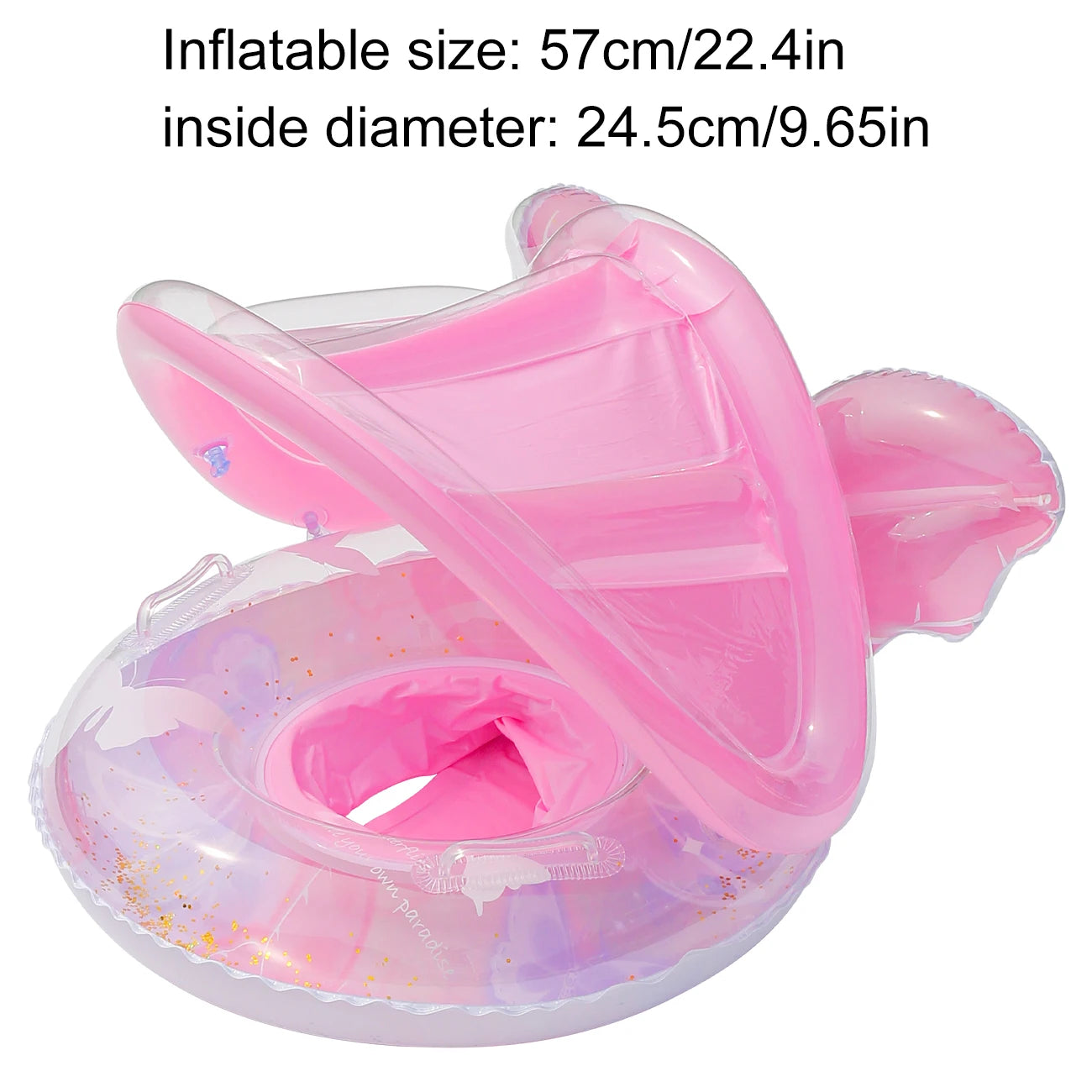 1PC Canopy Pool Float Ring, Inflatable Swim Tube, Swimming Accessories, for Summer Water Sports, Swim Ring, Pool Float Gear