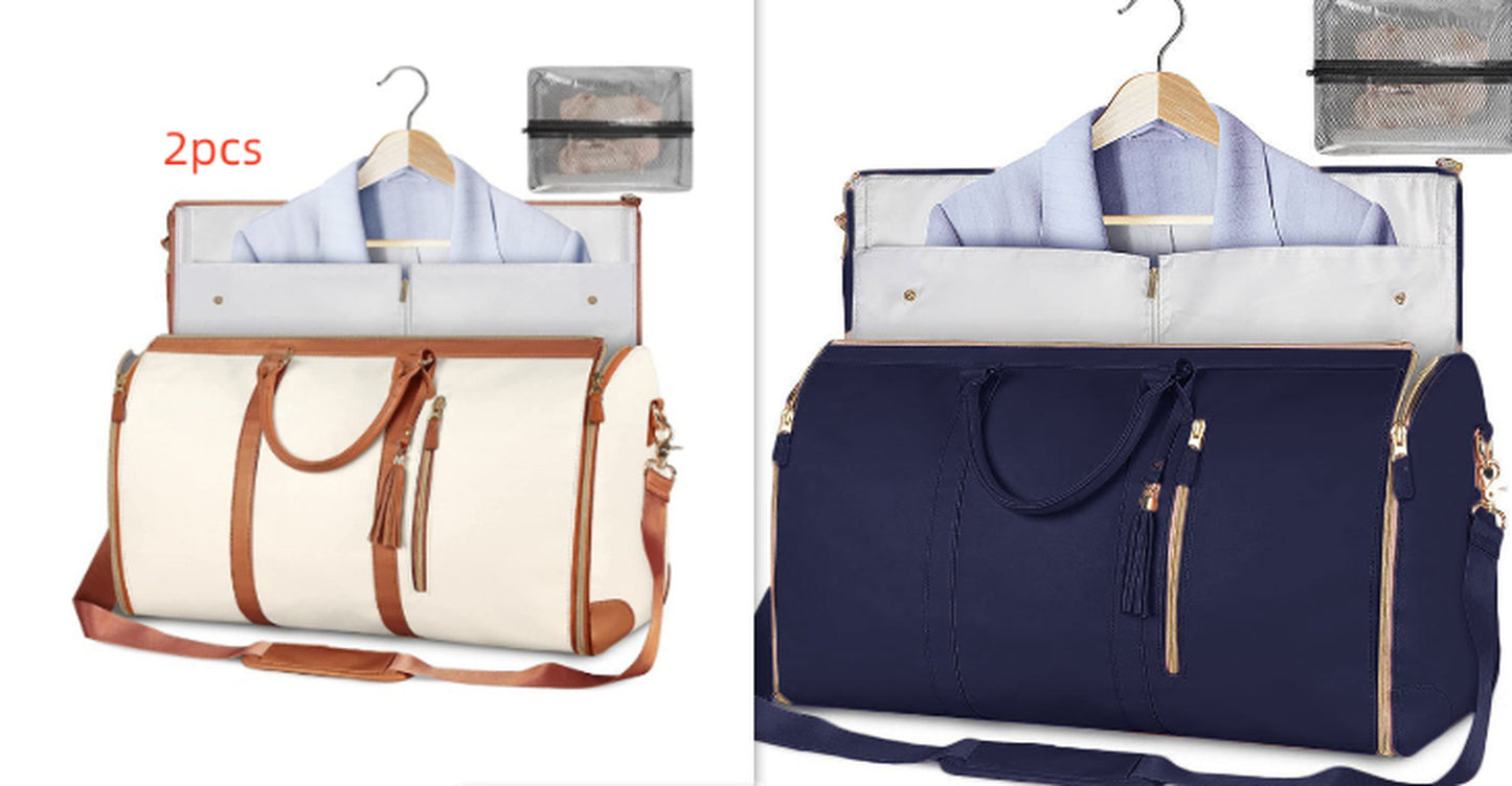 Large Capacity Travel Duffle Bag Women'S Handbag Folding Suit Bag Waterproof Clothes Totes