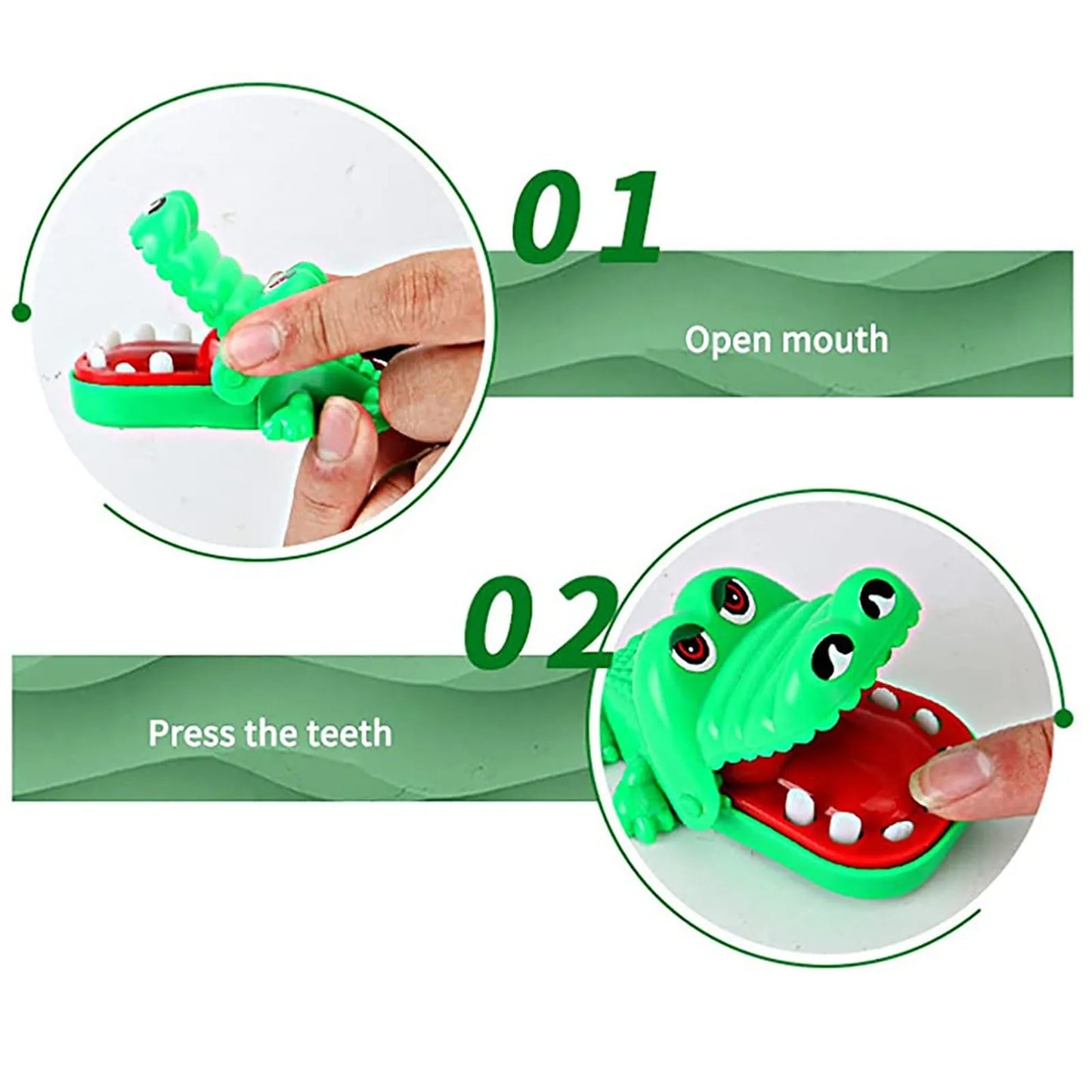 Classic Crocodile Teeth Game Mini Abs Crocodile Biting Finger Game Family Tabletop Party Funny Toy Accessories for Gift