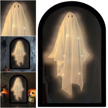 2025 Novelty Halloween Ghost Mirror with Creepy Eyes Night Light Halloween Ghostmirror Spooky Halloween Haunted House Decor