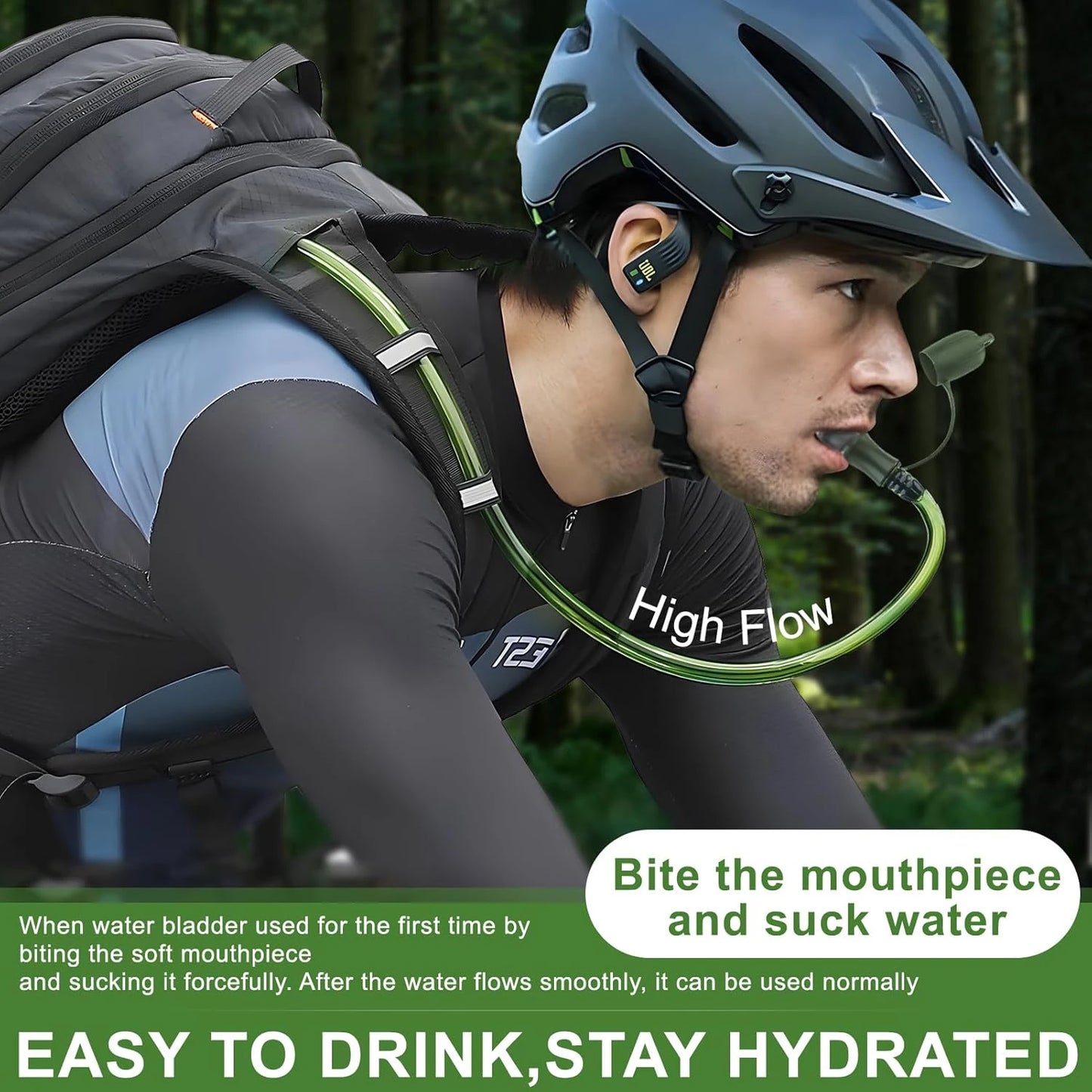 2L Leak-Proof Hydration Bladder,Cycling & Running - Lightweight for Outdoor Adventures,Hydration Essentials,Compact Design