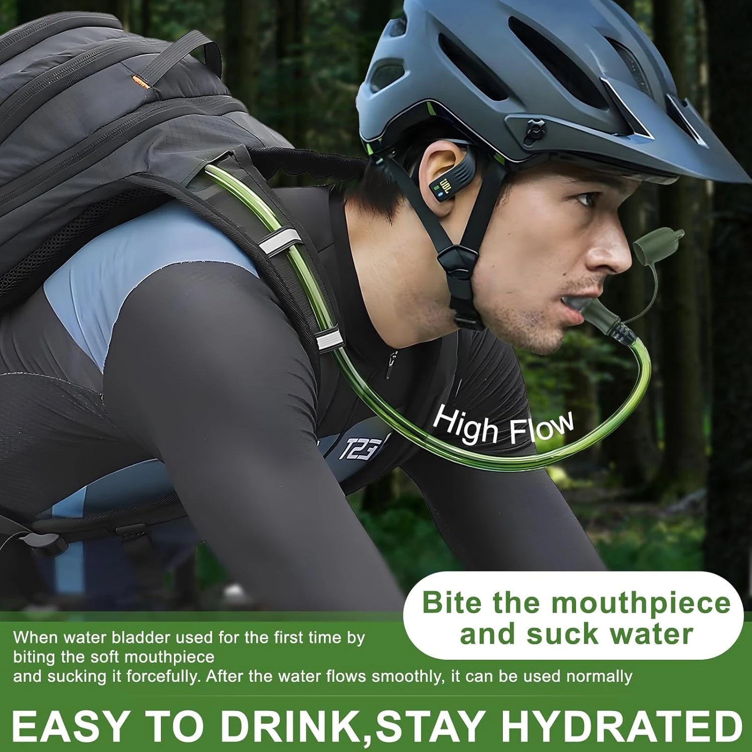 2L Leak-Proof Hydration Bladder,Cycling & Running - Lightweight for Outdoor Adventures,Hydration Essentials,Compact Design