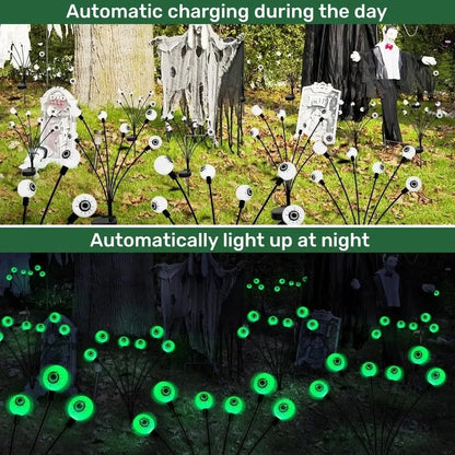Halloween LED Eyeball Lights Solar Garden Lawn Lights Outdoor Scary Eyeball Lights Ground Lamp Halloween Party Decoration