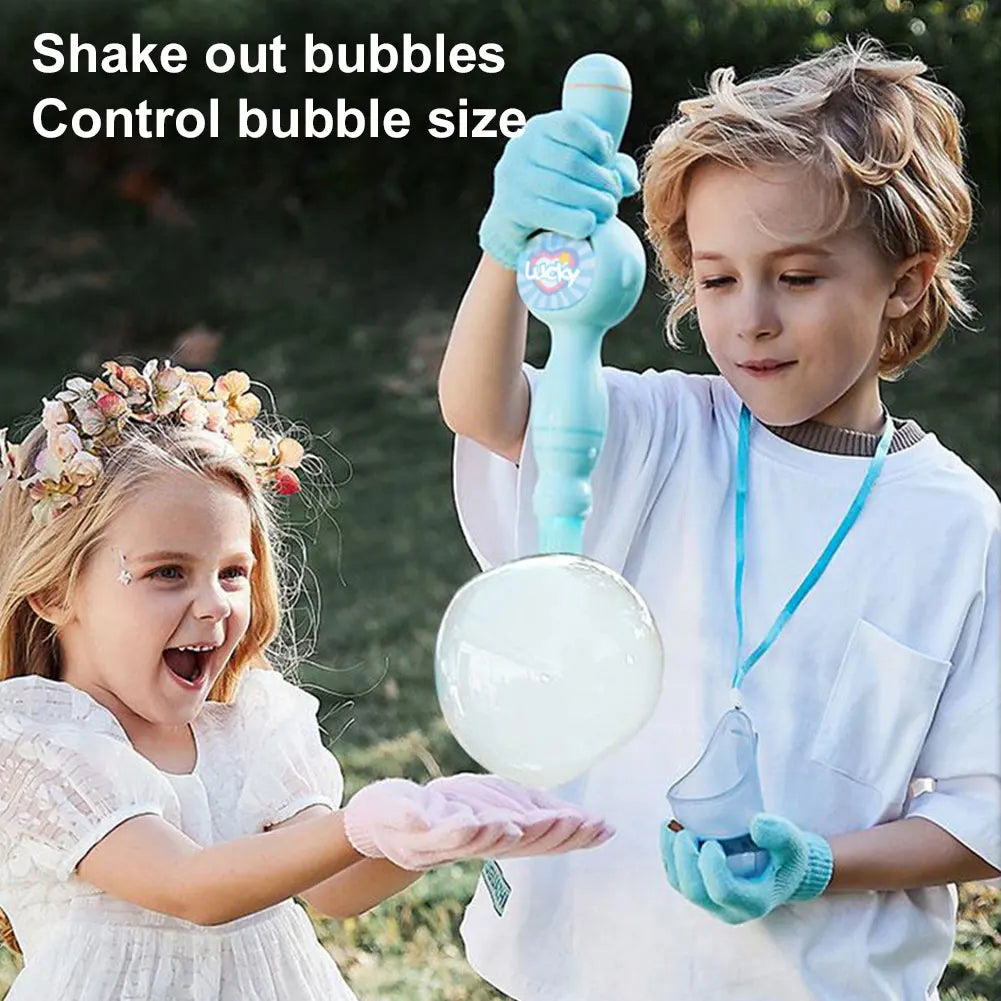 Elastic Smoke Bubble Wand USB Rechargeable Automatic Bubble Blower Machine Portable Bubble Maker for Kids Summer Outdoor Toys