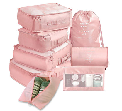 8-Piece Set Luggage Divider Bag Travel Storage Clothes Underwear Shoes Organizer Packing Cube Bag