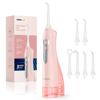 Water Flosser Teeth Picks 6 Jets 3 Modes Portable Cordless D52 Water Floss for Teeth Cleaner IPX7 Waterproof Oral Picks