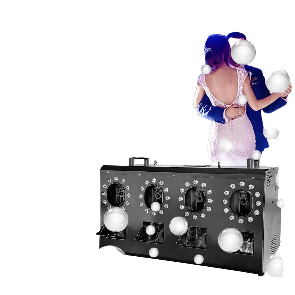 Shangcheng 1500W Double Hole LED Smoke Bubble Maker DMX 8 Channel Celebration Wedding Atmosphere Stage Smoke Bubble Machine