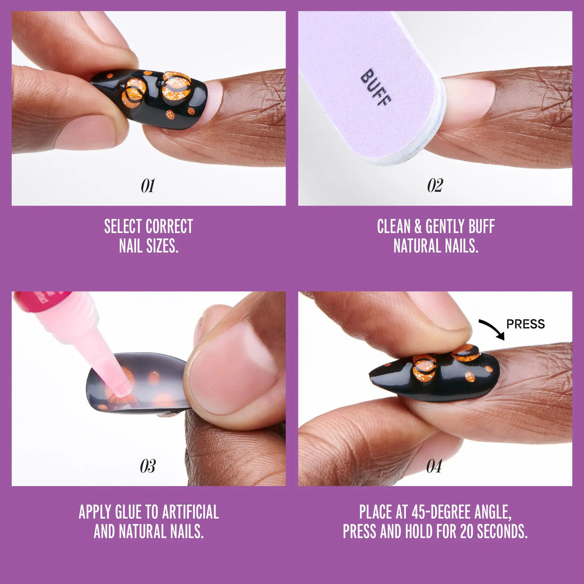Kiss Haunt Design Press-On Fake Nails Halloween Bundle - Spellbook Staples