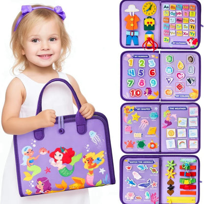 New Busy Book Children'S Busy Board Dressing and Buttoning Learning Baby Early Education Preschool Sensory Learning Toy