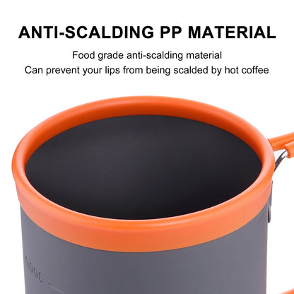 Camping Aluminum Cup Outdoor Mug Tourism Tableware Picnic Cooking Equipment Tourist Coffee Drink Trekking Hiking