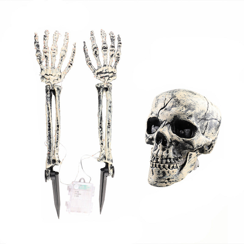 Halloween LED Light up Skeleton Arm Hand Halloween Party Outdoor Home Garden Yard Lawn Decoration Haunted House Horror Props Halloween Decorative — product image 7