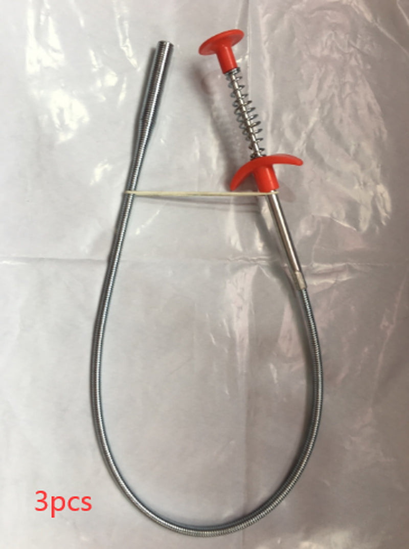 60CM Sewer Dredger Spring Pipe Dredging Tool Household Hair Cleaner Drain Clog Remover Cleaning Tools Household for Kitchen Sink Kitchen Gadgets