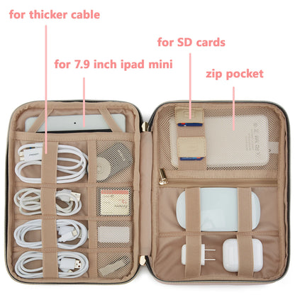 Travel Cable Organizer Waterproof Travel Gadget Pouch Charge Power Bank Ipad Headphone Organizer Travel Essentials