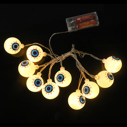 Halloween LED Eyeball Light String 10 Pcs LED Ghost Eye Light Warm Cold Colorful for Halloween Home Party Decor — product image 1