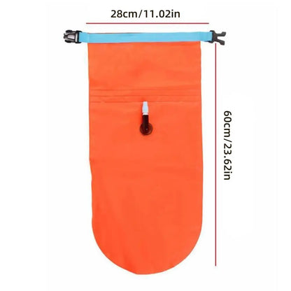 Swim Buoy Float for Open Water Swimming Safety Float with Adjustable Waist Belt Waterproof Dry Bag for Swim Train Kayaker