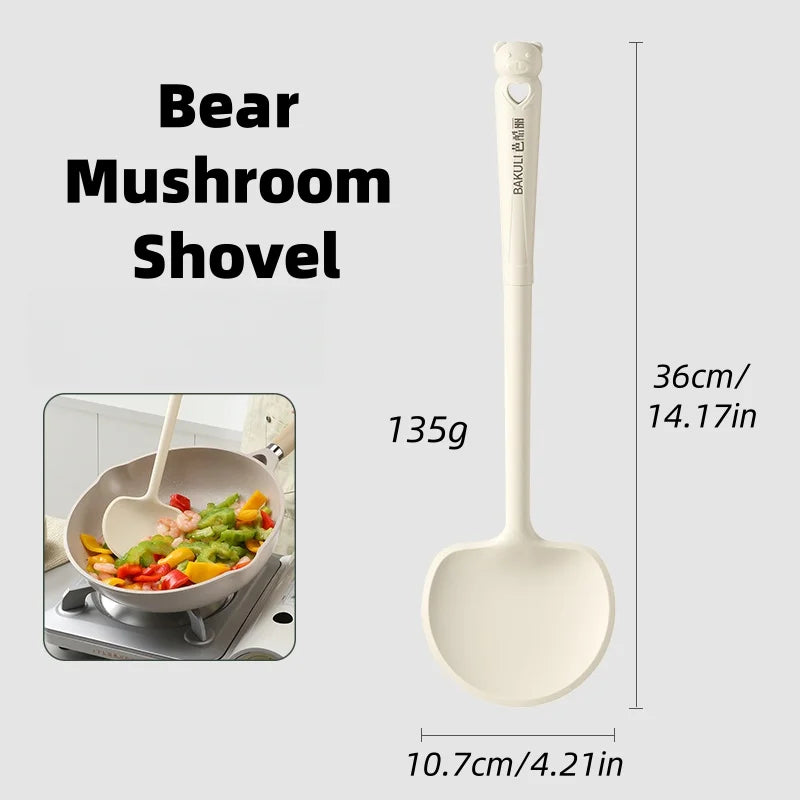 Kitchen Essentials Heat-Resistantsilicone Mushroom Spatula, Soup Spoon, Bowl Catcher, Grill Clip, Kitchen Tools, Hook Storage