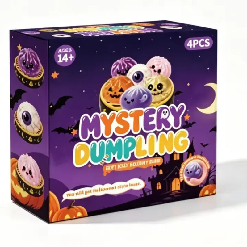 Halloween Cute Scary Ghost Maruko Squishy Squeeze Toy Set - Mini Portable Stress Fidget Item, Squishy Haul Sensory Kids Toy, Unique Whimsical Party Treat Bag Filler & Whimsical Gift, Fidgets