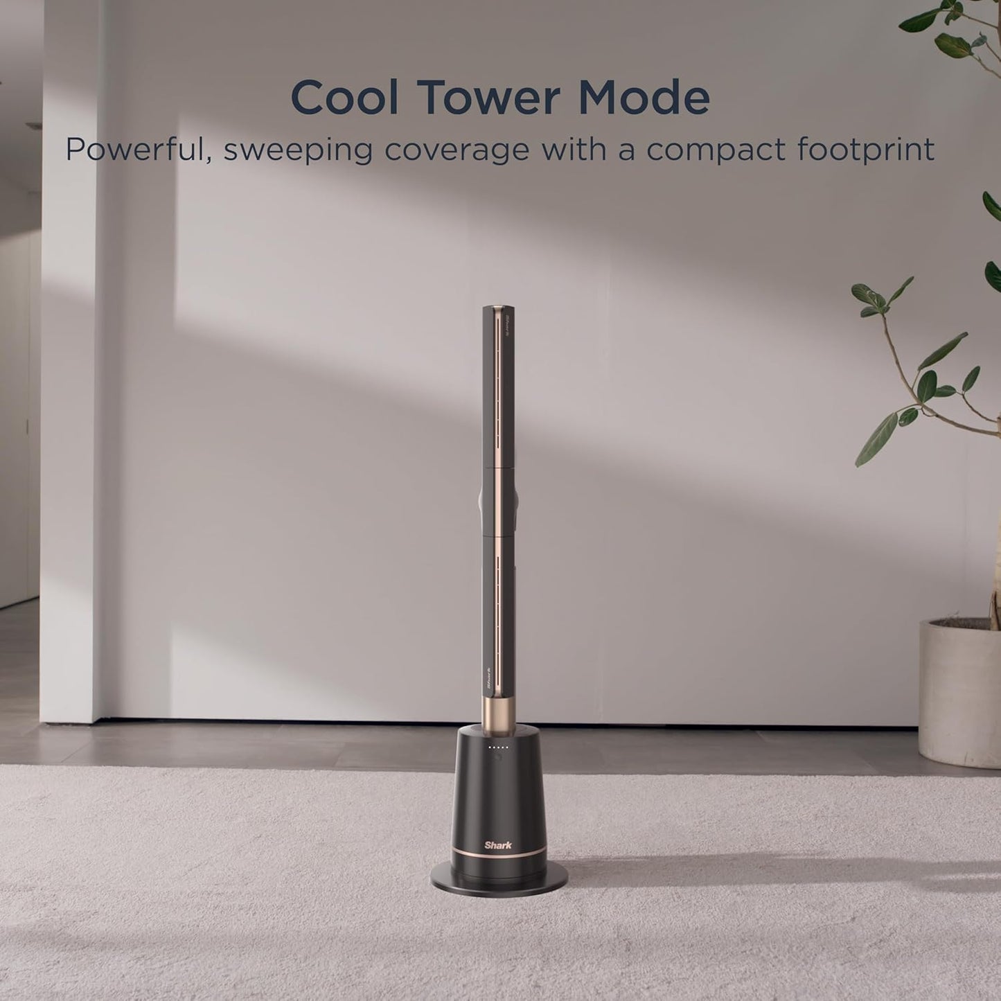 Shark TurboBlade Bladeless Tower Fan — Charcoal