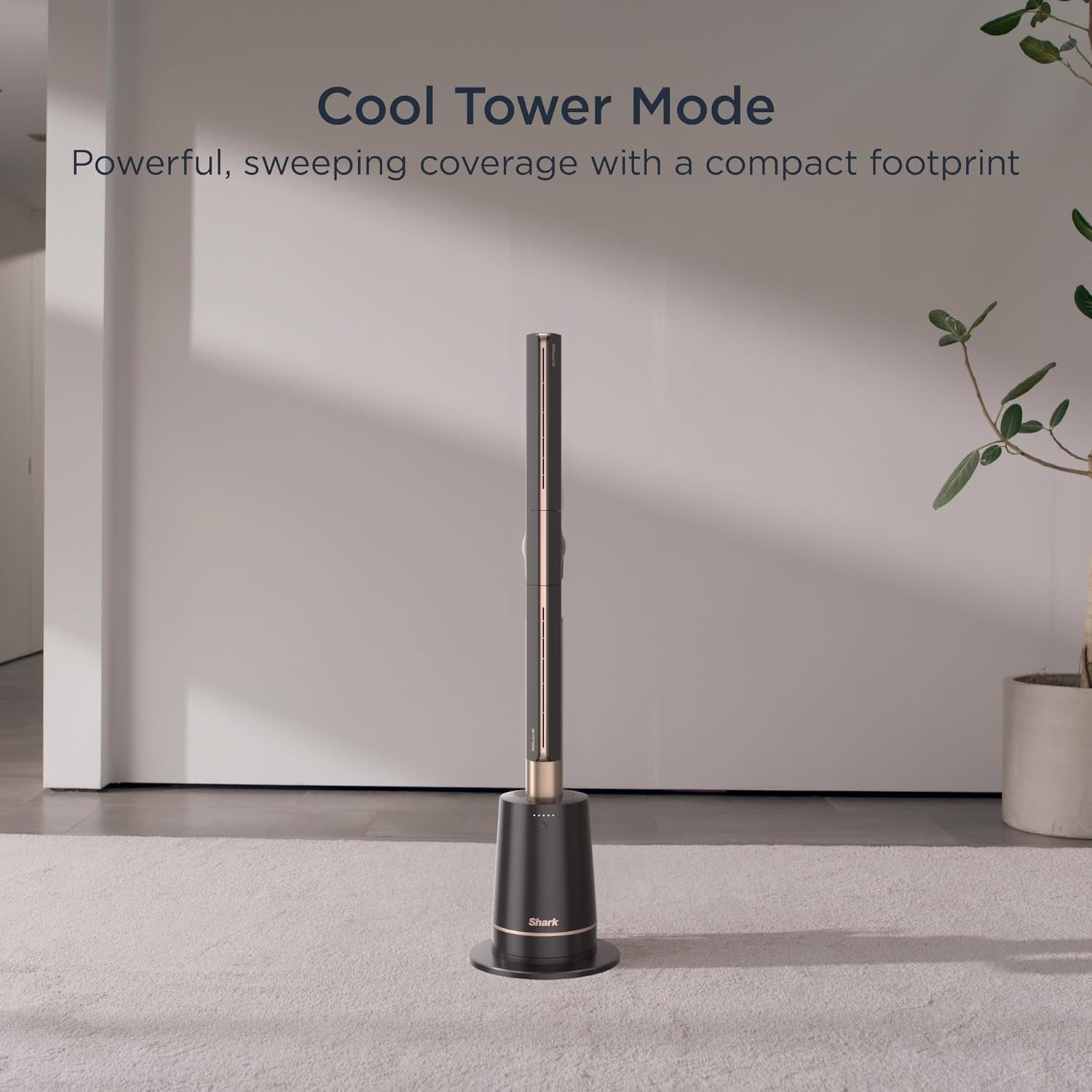 Shark TurboBlade Bladeless Tower Fan — Charcoal