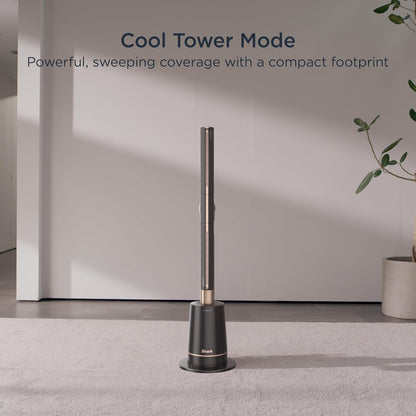 Shark TurboBlade Bladeless Tower Fan — Charcoal