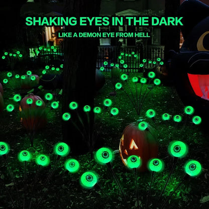 Halloween LED Eyeball Lights Solar Garden Lawn Lights Outdoor Scary Eyeball Lights Ground Lamp Halloween Party Decoration