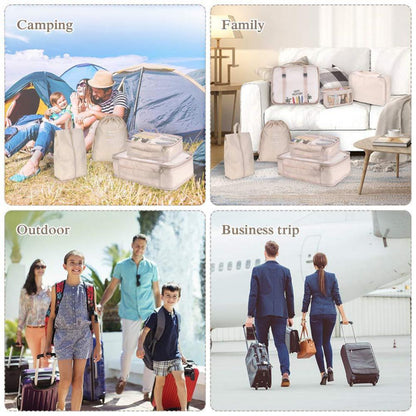 8-Piece Set Luggage Divider Bag Travel Storage Clothes Underwear Shoes Organizer Packing Cube Bag