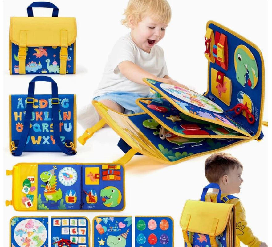 New Busy Book Children'S Busy Board Dressing and Buttoning Learning Baby Early Education Preschool Sensory Learning Toy