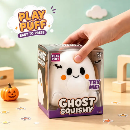 Ghost Squishy Stress-Relief Fidget Toy, Slow-Rising Sensory Squeeze Toy for Boys & Girls, Halloween Party Favor Gift