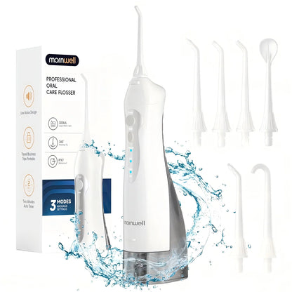 Water Flosser Teeth Picks 6 Jets 3 Modes Portable Cordless D52 Water Floss for Teeth Cleaner IPX7 Waterproof Oral Picks