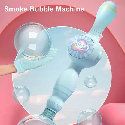 Elastic Smoke Bubble Wand USB Rechargeable Automatic Bubble Blower Machine Portable Bubble Maker for Kids Summer Outdoor Toys