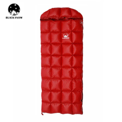 White Goose down Sleeping Bag,The Cap Is Detachable,Open to Serve as a Quilt Winter and Spring Chequer Envelope Style Bag