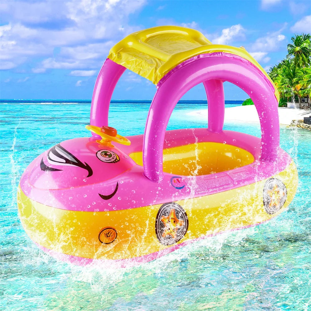 Car Shape Toddler Pool Floats,Baby Swimming Ring Beach Toys,Pool Float for Kids Swim Floatiesfloaty for Toddlers 4-6