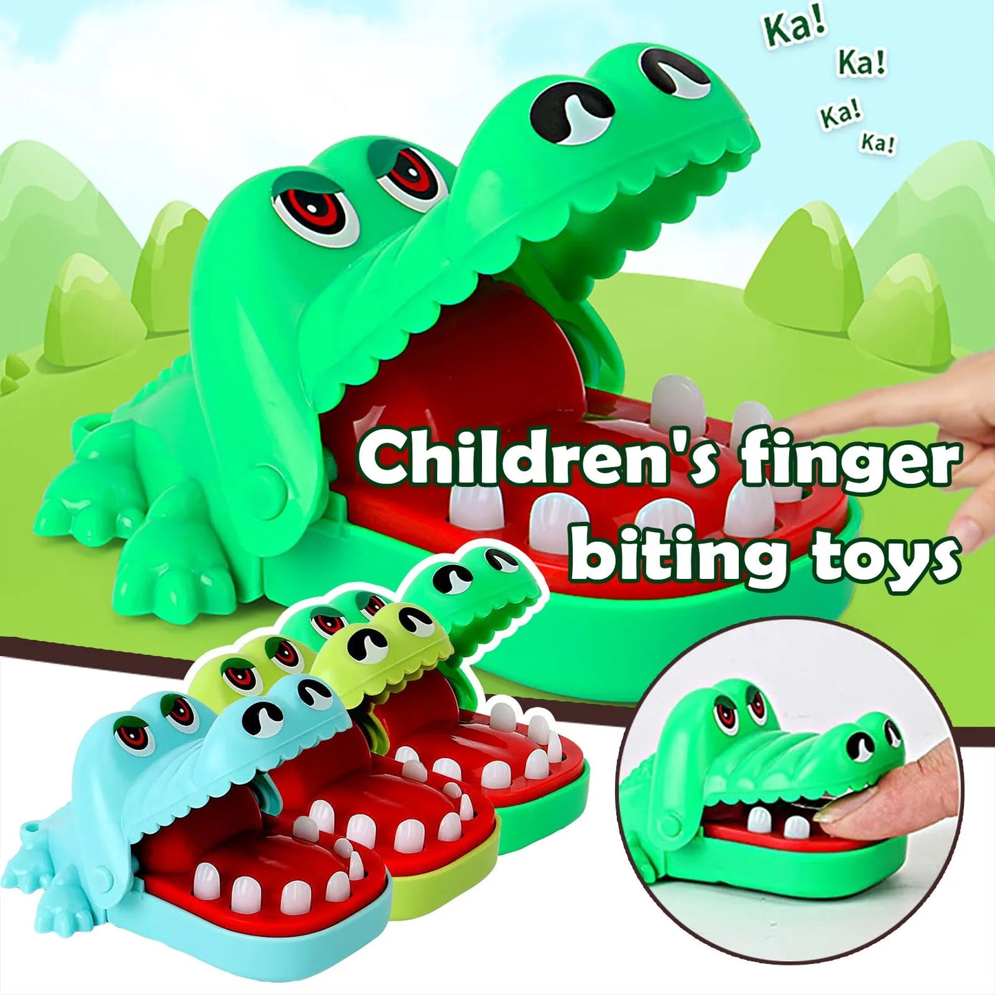 Classic Crocodile Teeth Game Mini Abs Crocodile Biting Finger Game Family Tabletop Party Funny Toy Accessories for Gift