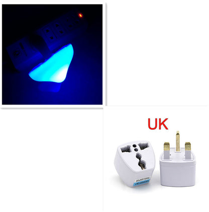 LED Night Light Mushroom Wall Socket Lamp EU US Plug Warm White Light-Control Sensor Bedroom Light Home Decoration