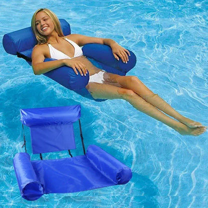 Three Tube Inflatable Lounge Chair, Foldable Colorful Patterned Float, Water Play Lounge Chair, Floating Bed Sofa