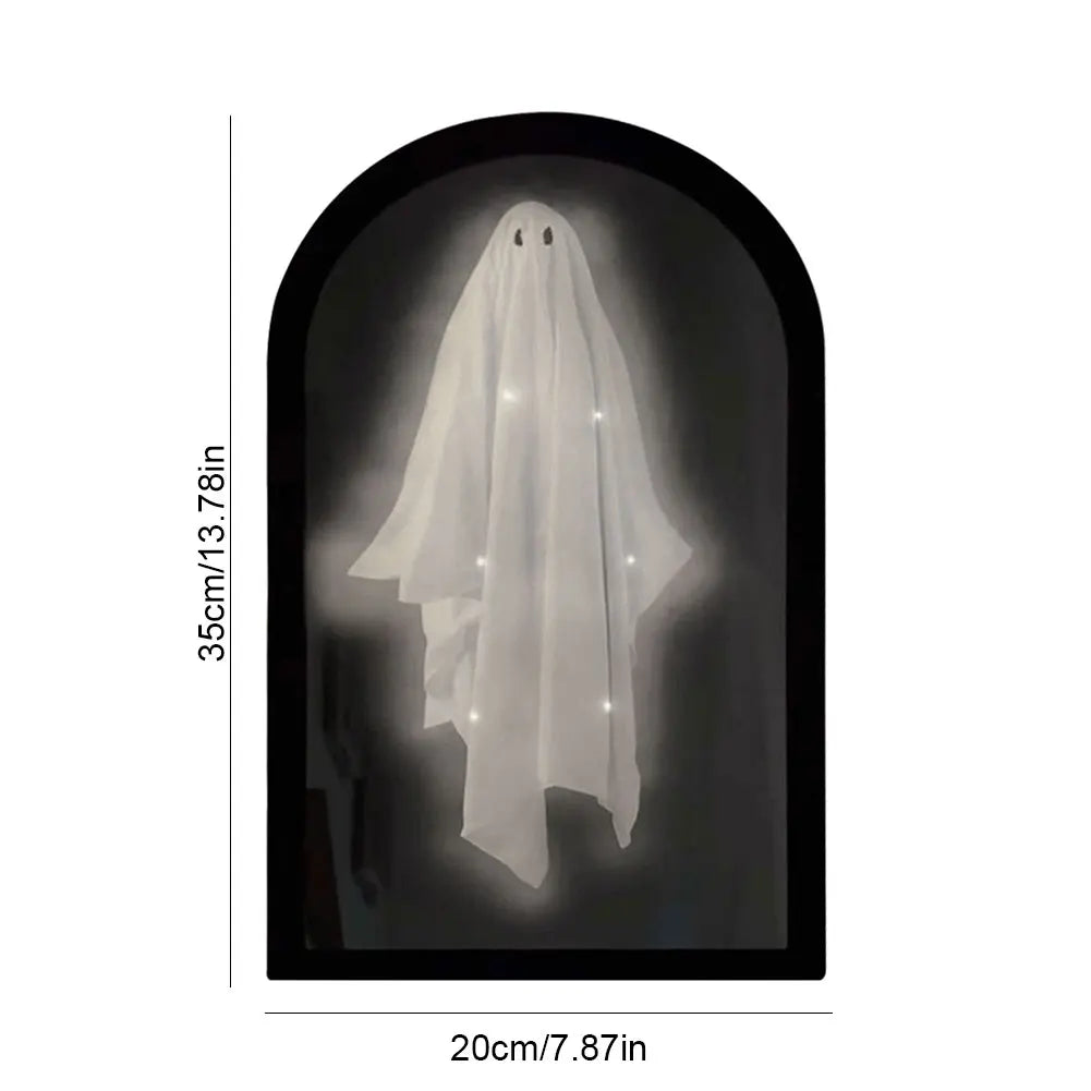 2025 Novelty Halloween Ghost Mirror with Creepy Eyes Night Light Halloween Ghostmirror Spooky Halloween Haunted House Decor