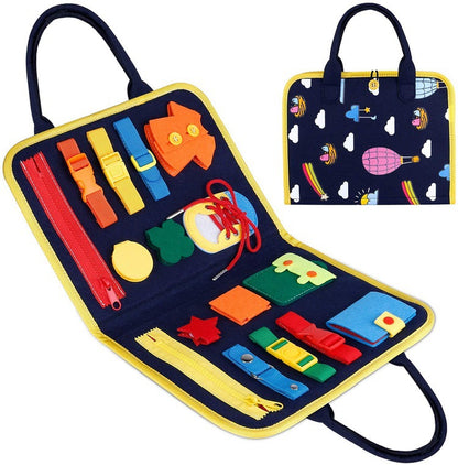 New Busy Book Children'S Busy Board Dressing and Buttoning Learning Baby Early Education Preschool Sensory Learning Toy