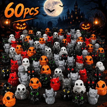 Halloween 20/40/60Pcs Party Decorations - Skeletons, Pumpkins, Ghosts, and More for Festive Celebrations