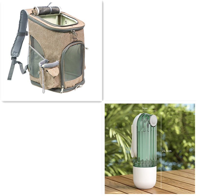 2 in 1 Pet Water Cup Segment Design Green Dog Walking Portable Drinking Cup Dog Feeding Supplies Pet Supplies Dog Walking Water Feeder Pets Products