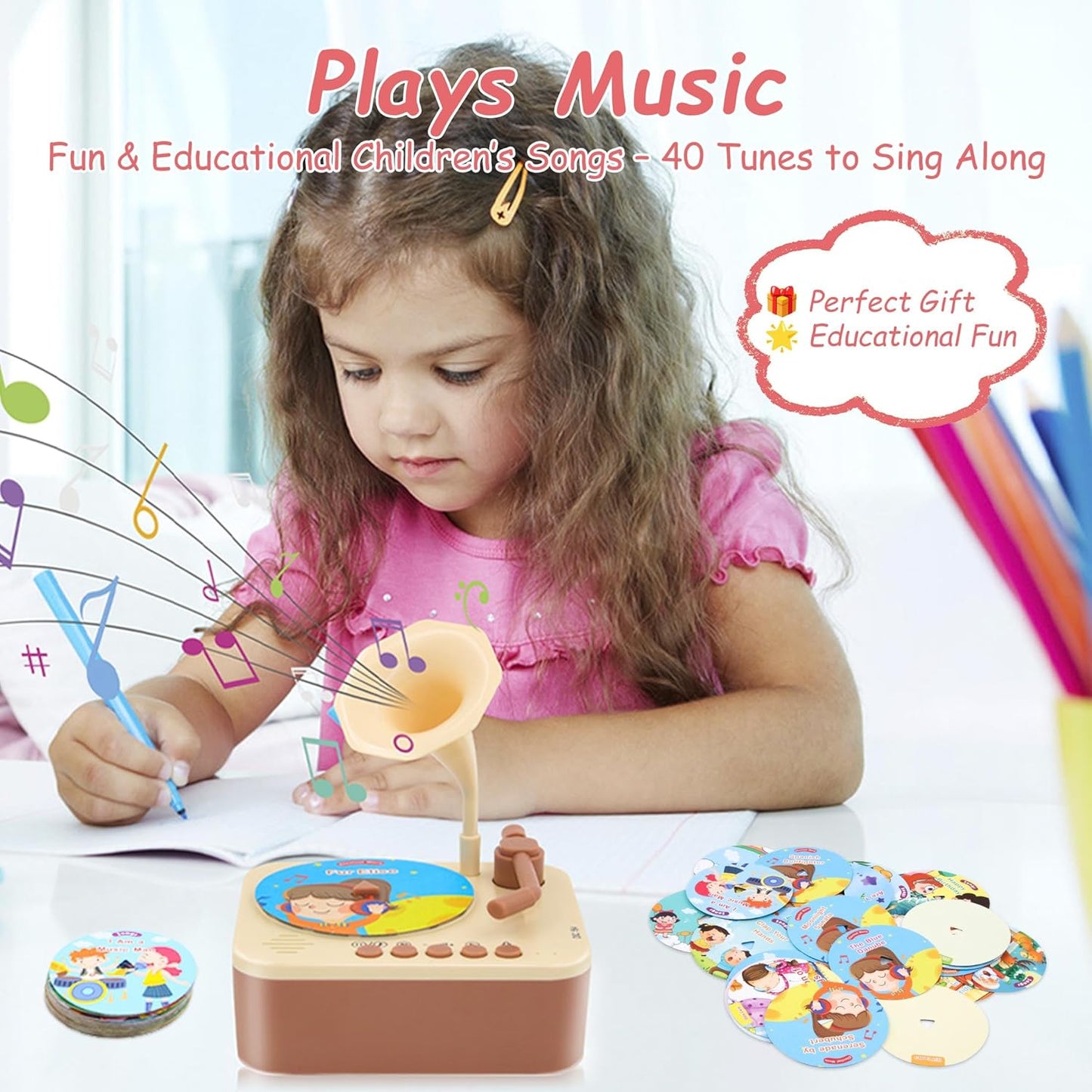 Kids Story & Music Player with 96 Learning Cards
