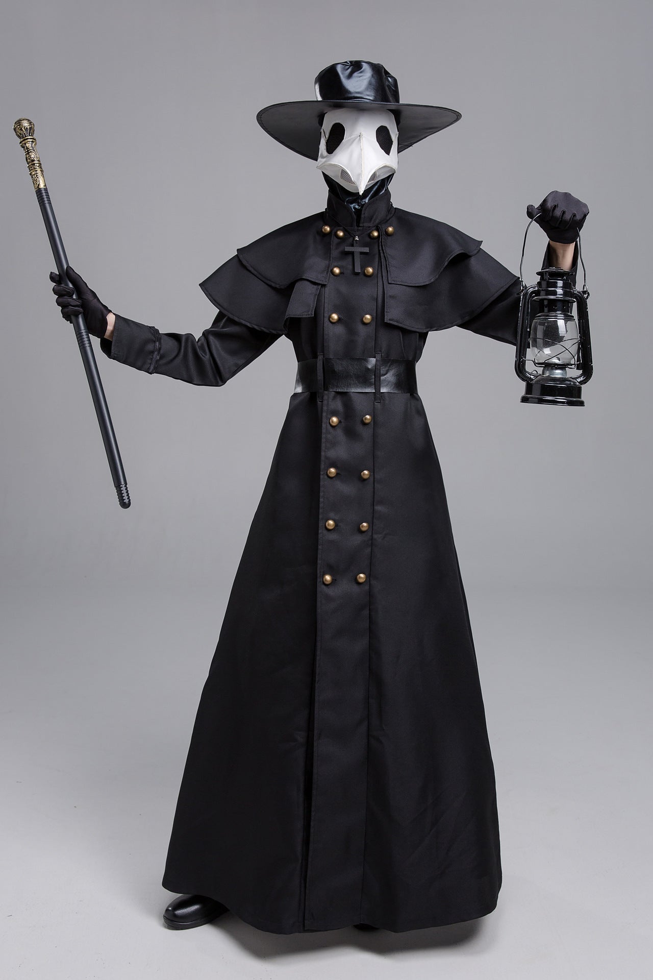 Halloween Medieval Steam Punk Plague Doctor Costume Beak Crow Long Mouth Mask