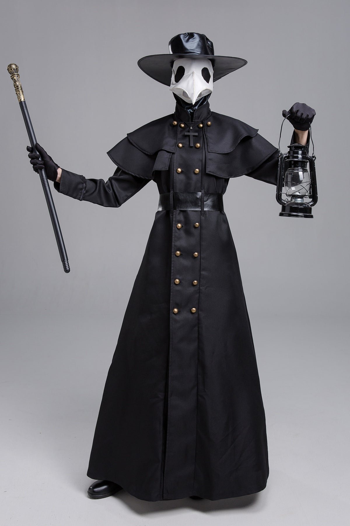 Halloween Medieval Steam Punk Plague Doctor Costume Beak Crow Long Mouth Mask