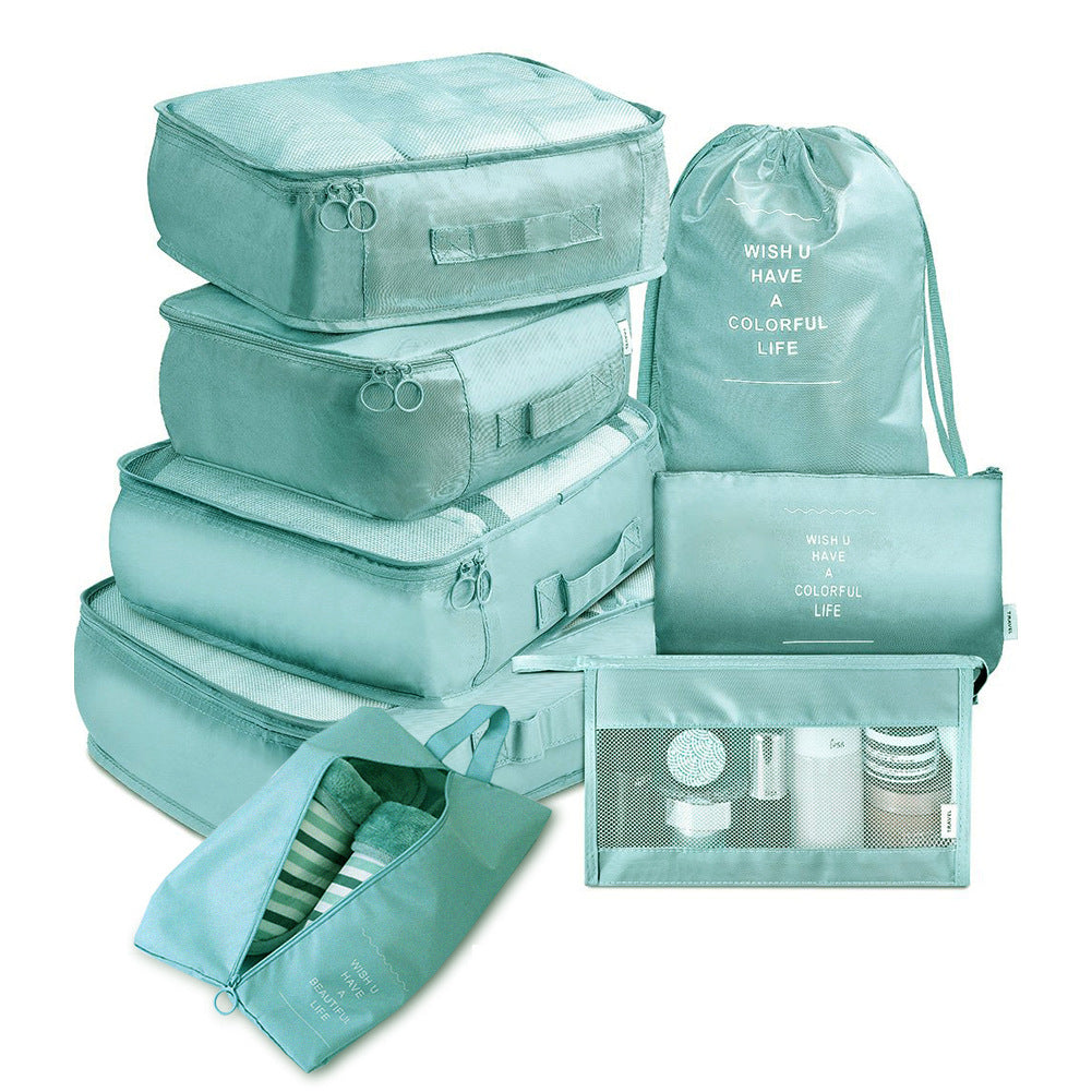 8-Piece Set Luggage Divider Bag Travel Storage Clothes Underwear Shoes Organizer Packing Cube Bag