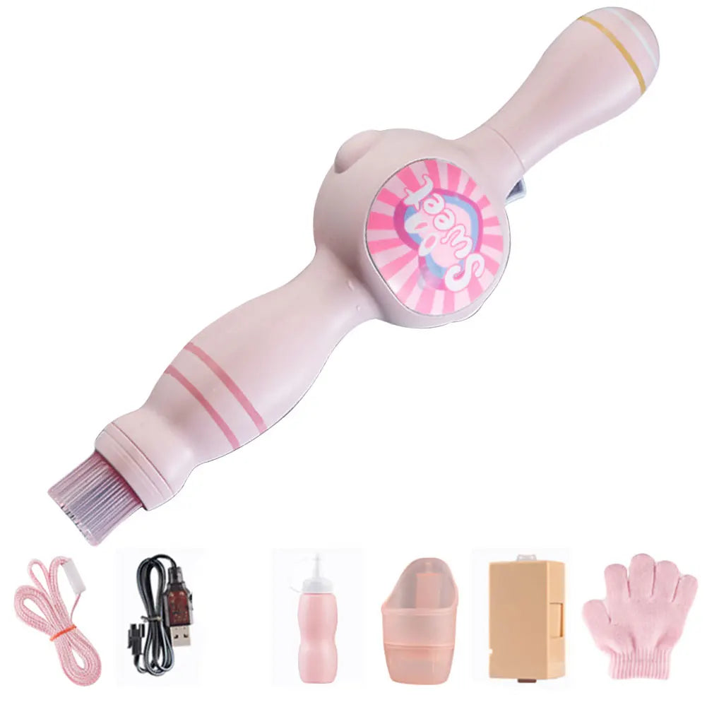 Elastic Smoke Bubble Wand USB Rechargeable Automatic Bubble Blower Machine Portable Bubble Maker for Kids Summer Outdoor Toys