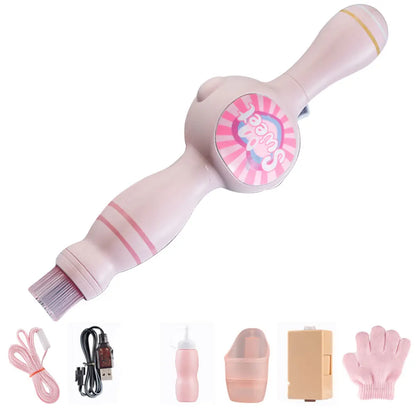 Elastic Smoke Bubble Wand USB Rechargeable Automatic Bubble Blower Machine Portable Bubble Maker for Kids Summer Outdoor Toys