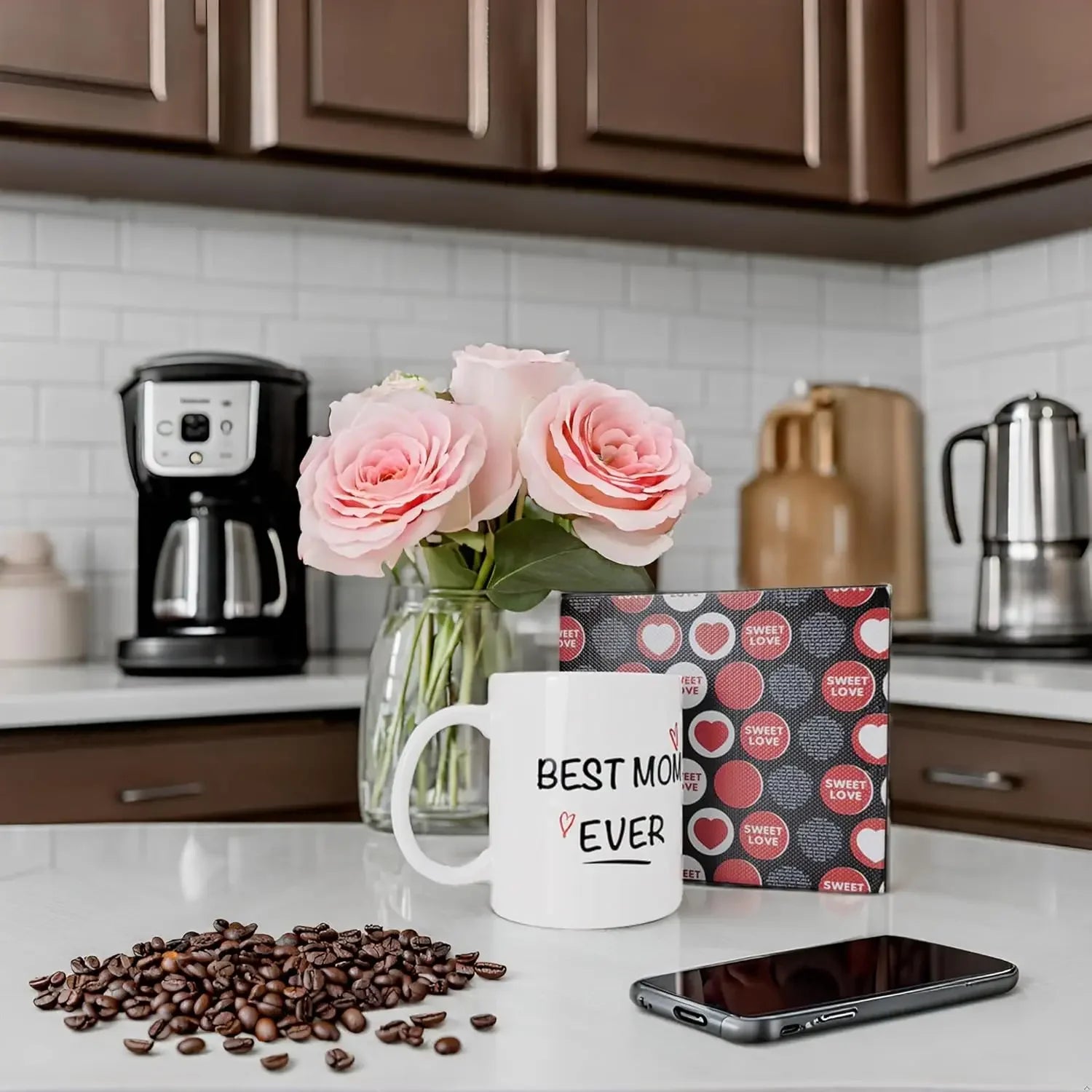 Best Ever Mom Coffee Mug Funny Novelty Ceramic Mug Gift for Mother-In-Law 320ML